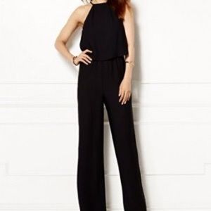 New York & Company-Black Halter Jumpsuit